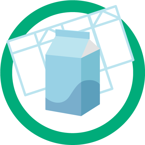 紙パックのゴミ出しアイコンのイラスト1