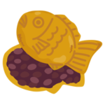 たい焼き（つぶあん）のイラスト2