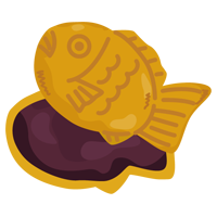 たい焼き（こしあん）のイラスト1