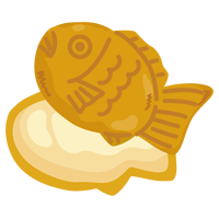 たい焼き（カスタード）のイラスト1