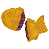 たい焼き（つぶあん）のイラスト3