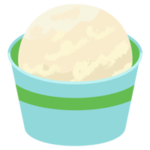 カップに入ったバニラアイスのイラスト1