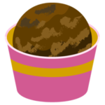 カップに入ったチョコアイスのイラスト1