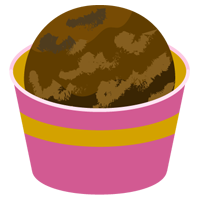 カップに入ったチョコアイスのイラスト1