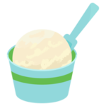 カップに入ったバニラアイスのイラスト2