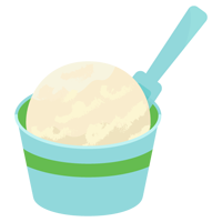 カップに入ったバニラアイスのイラスト2