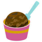 カップに入ったチョコアイスのイラスト2