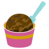 カップに入ったチョコアイスのイラスト2