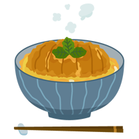 カツ丼のイラスト2