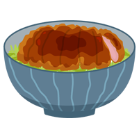 カツ丼のイラスト3