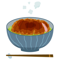 カツ丼のイラスト4