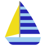 ヨットのイラスト（青）