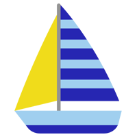 ヨットのイラスト（青）