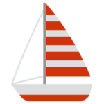 ヨットのイラスト（赤）
