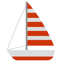 ヨットのイラスト（赤）