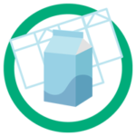 紙パックのゴミ出しアイコンのイラスト1