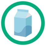 紙パックのゴミ出しアイコンのイラスト2