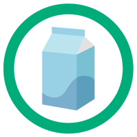 紙パックのゴミ出しアイコンのイラスト2