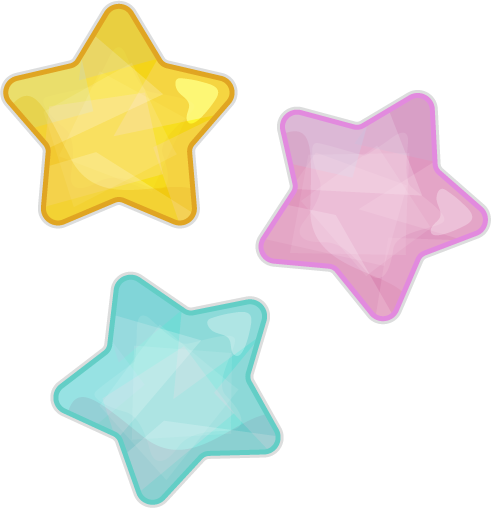 キラキラシールのイラスト（星）