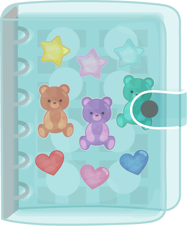 透明のシール帳のイラスト2