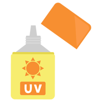 日焼け止めクリームのイラスト2