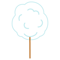 綿飴のイラスト（白）