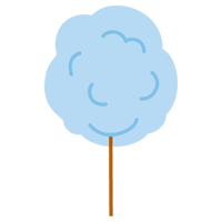 綿飴のイラスト（青）