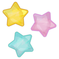 キラキラシールのイラスト（星）