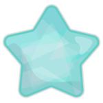 キラキラシールのイラスト（星・青）