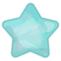 キラキラシールのイラスト（星・青）