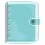 透明のシール帳のイラスト1