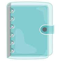 透明のシール帳のイラスト1