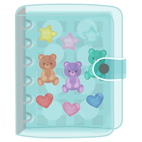 透明のシール帳のイラスト2