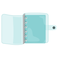 透明のシール帳のイラスト3