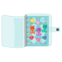 透明のシール帳のイラスト4