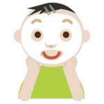 パックをする中年の男性のイラスト1
