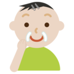 パックをする中年の男性のイラスト3