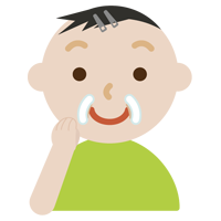 パックをする中年の男性のイラスト3
