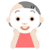 パックをする高齢者の女性のイラスト1