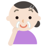 パックをする中年の女性のイラスト3