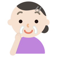 パックをする中年の女性のイラスト3
