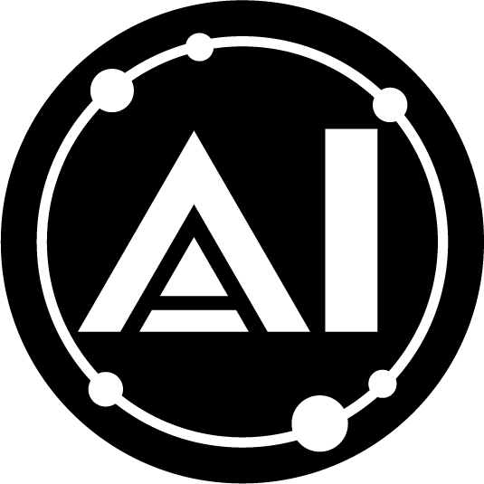 AIのアイコンのイラスト(黒・丸)
