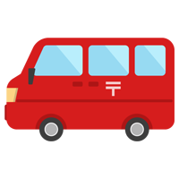 郵便車のイラスト