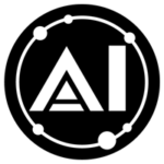 AIのアイコンのイラスト（黒・丸）