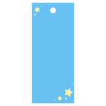 七夕の短冊のイラスト（水色）