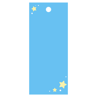 七夕の短冊のイラスト（水色）