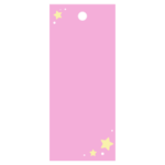 七夕の短冊のイラスト（ピンク）