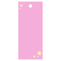 七夕の短冊のイラスト（ピンク）