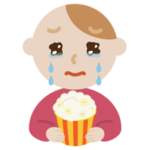 映画を見る若い男性のイラスト3