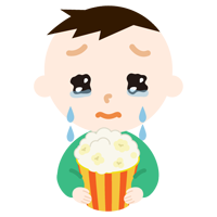 映画を見る男の子のイラスト3